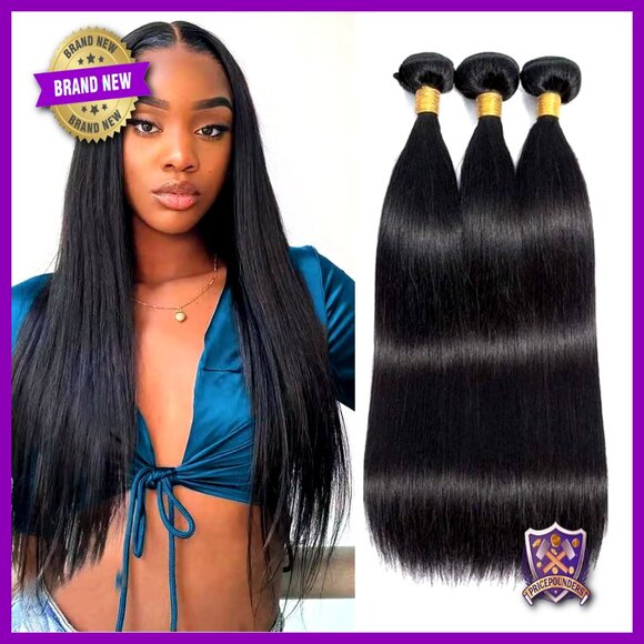 16 Inch Brazilian Straight Human Hair Extensions 3 Bundles Unprocessed Virgin main image 4